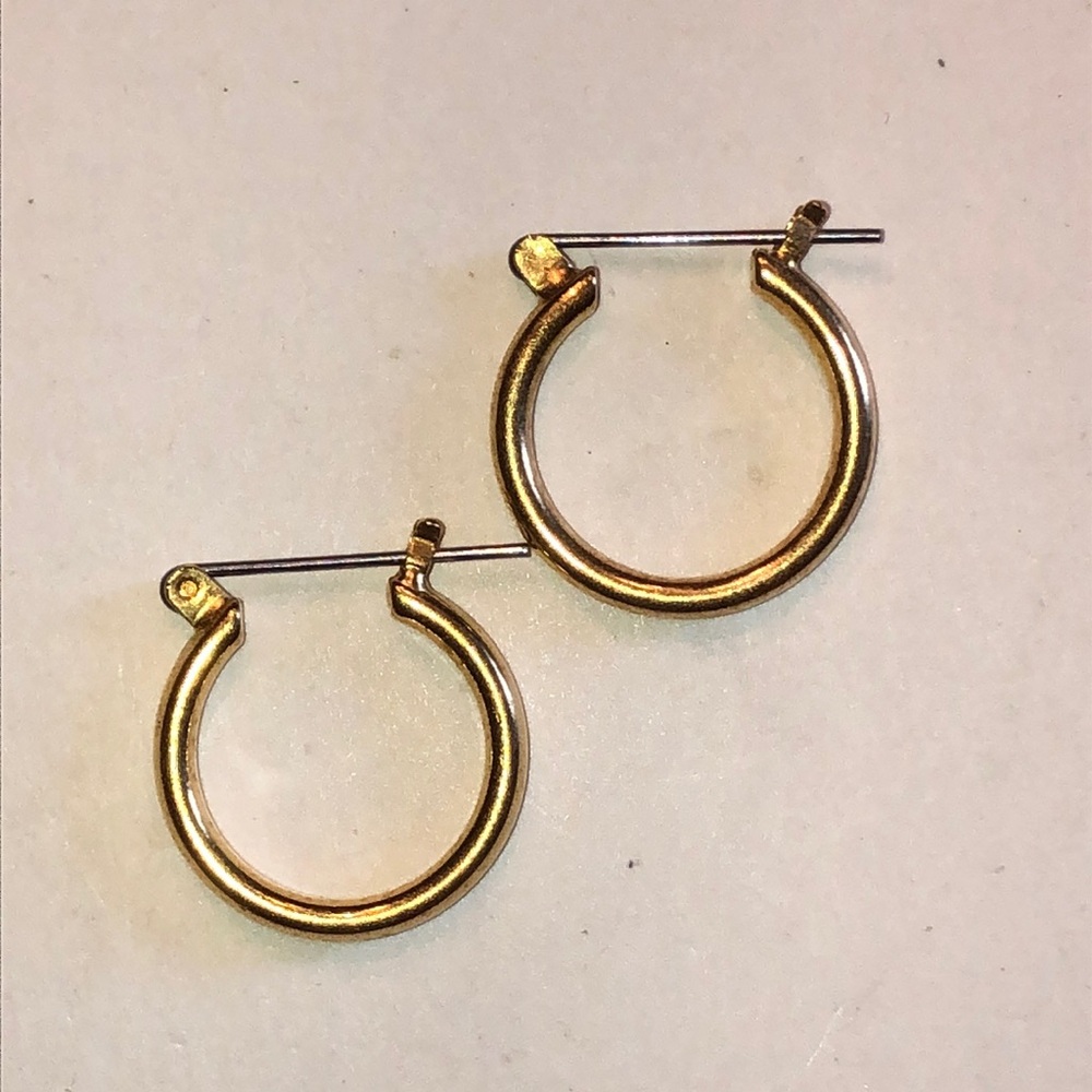 Classic Gold Tone Dainty Boho Hoop Earrings